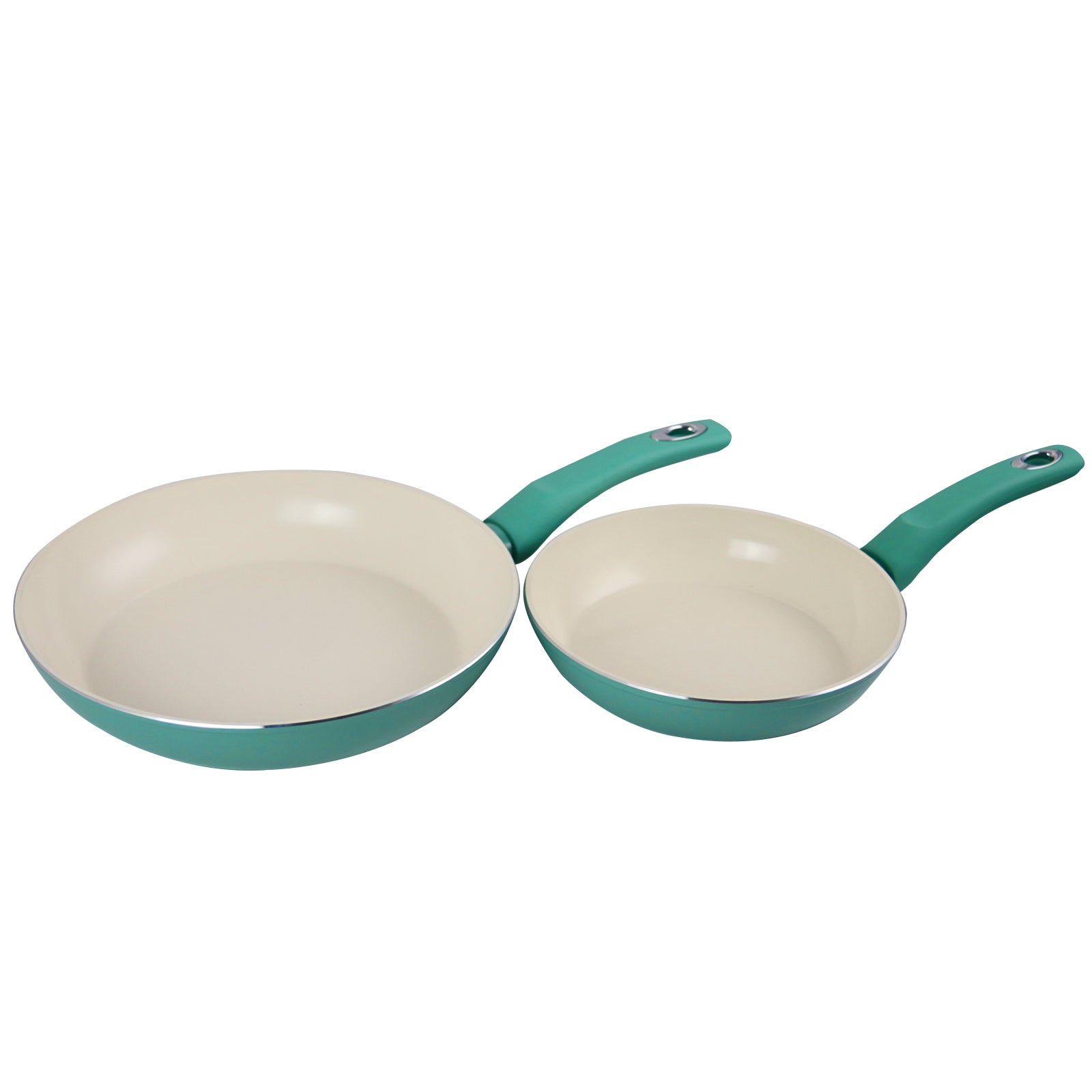 GIBSON HOME PLAZA CAFE 2 PIECE ALUMINUM FRYING PAN SET WITH SOFT